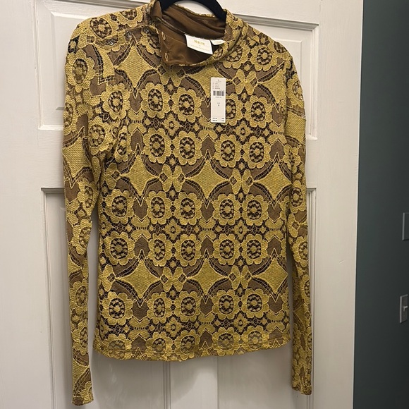 Maeve Tops - NWT Anthropologie Maeve lace Blouse with button collar